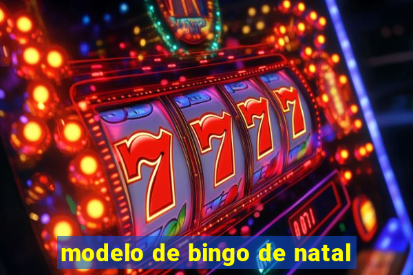 modelo de bingo de natal